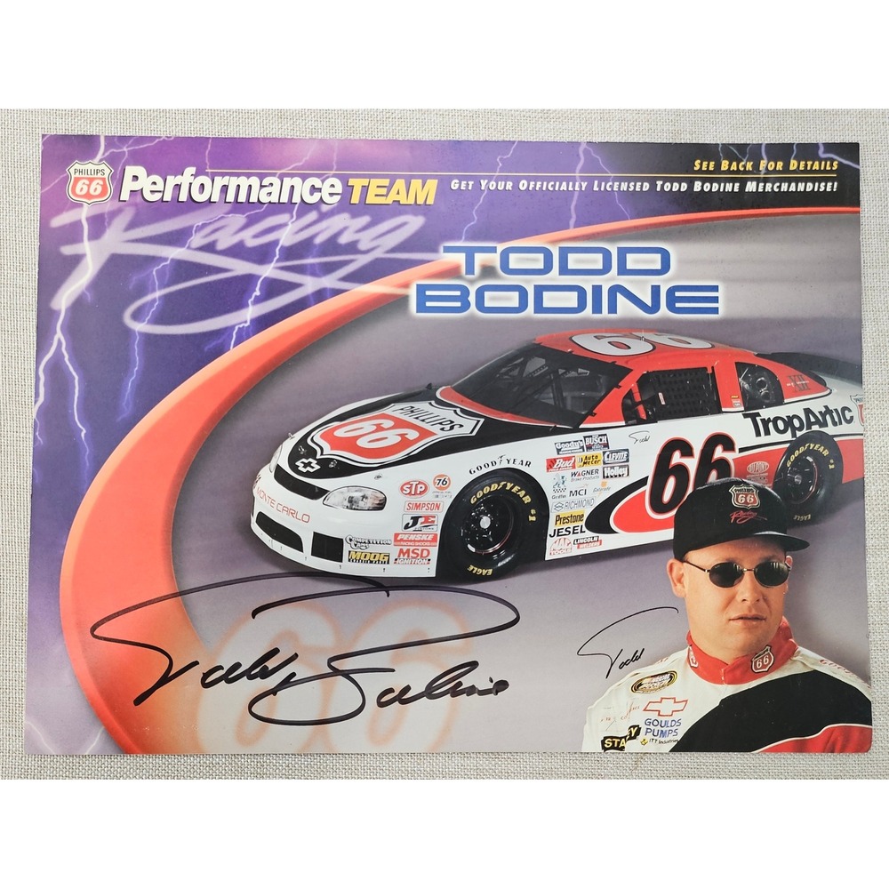 NASCAR Todd Bodine Hero Card 1999 Phillips Racing No 66 Chevy Monte Carlo 8x10